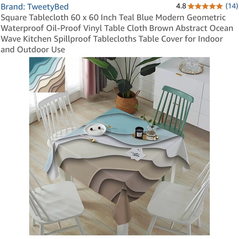 Blue and Brown Dining Table Linens